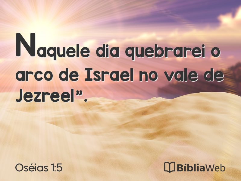 Oséias 1:5 em imagem para compartilhar