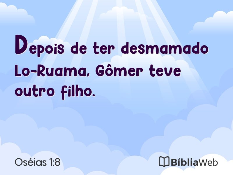 Oséias 1:8 em imagem para compartilhar