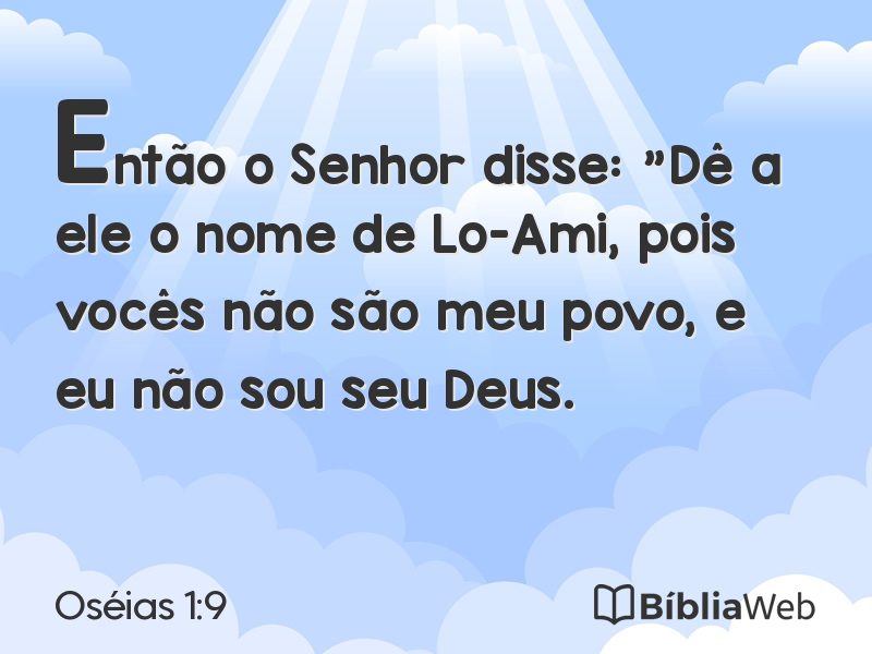 Oséias 1:9 em imagem para compartilhar