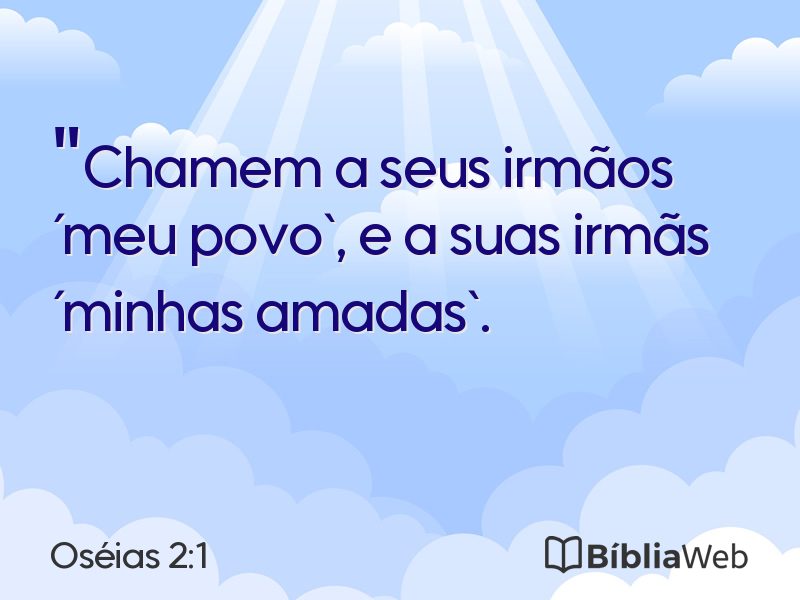 Oséias 2:1 em imagem para compartilhar