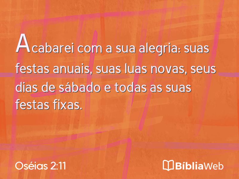 Oséias 2:11 em imagem para compartilhar