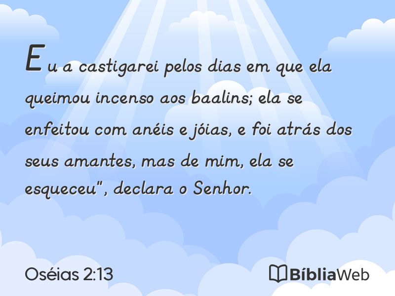 Oséias 2:13 em imagem para compartilhar
