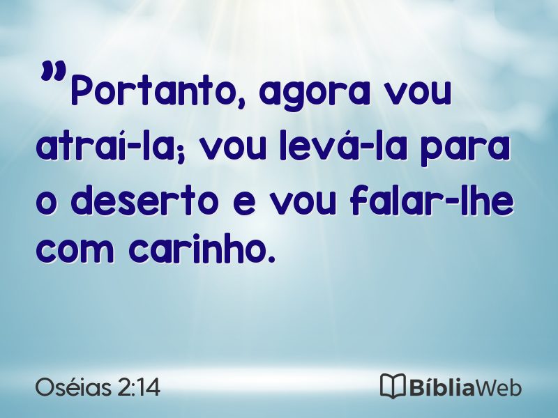 Oséias 2:14 em imagem para compartilhar