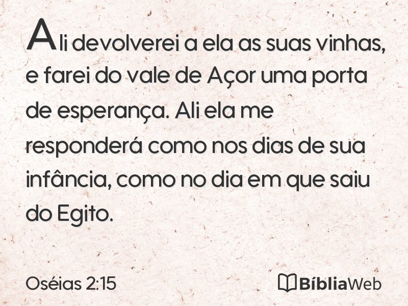 Oséias 2:15 em imagem para compartilhar