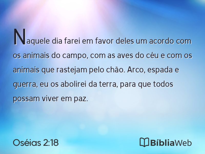 Oséias 2:18 em imagem para compartilhar