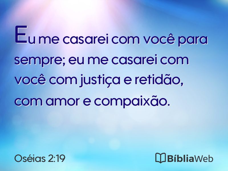 Oséias 2:19 em imagem para compartilhar