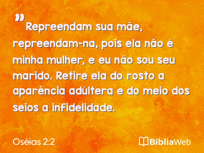 Oséias 2:2 em imagem para compartilhar