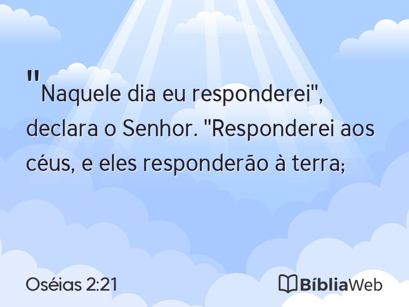 Oséias 2:21 em imagem para compartilhar