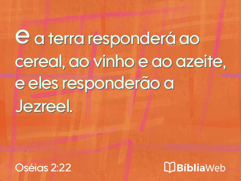Oséias 2:22 em imagem para compartilhar