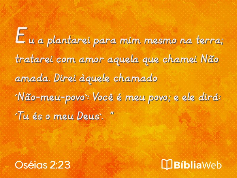 Oséias 2:23 em imagem para compartilhar