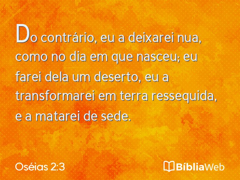 Oséias 2:3 em imagem para compartilhar