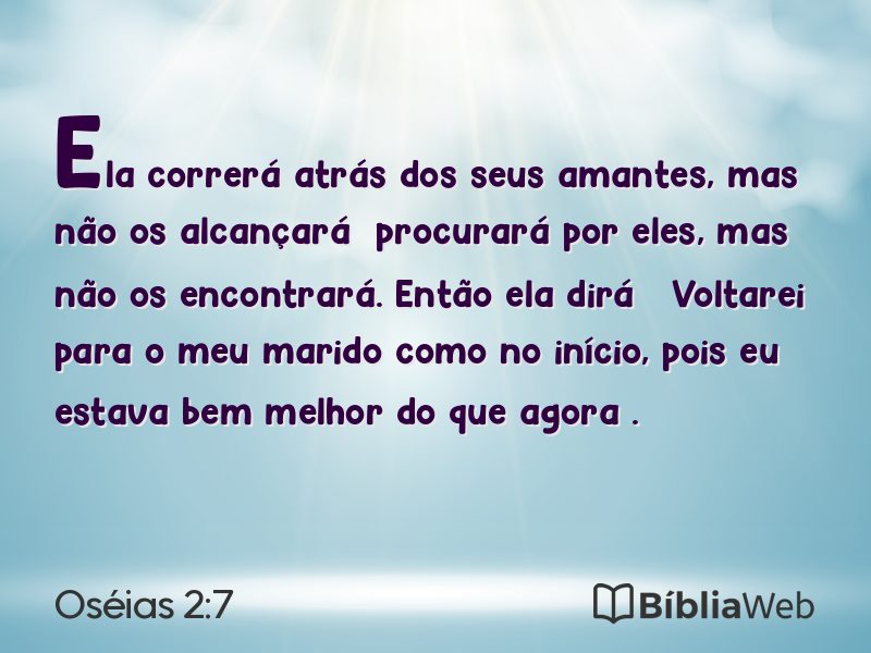Oséias 2:7 em imagem para compartilhar