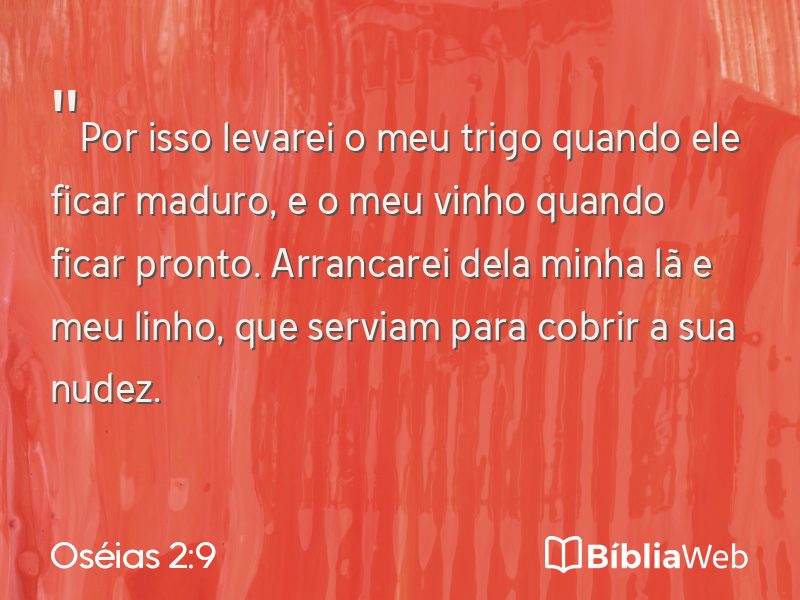 Oséias 2:9 em imagem para compartilhar