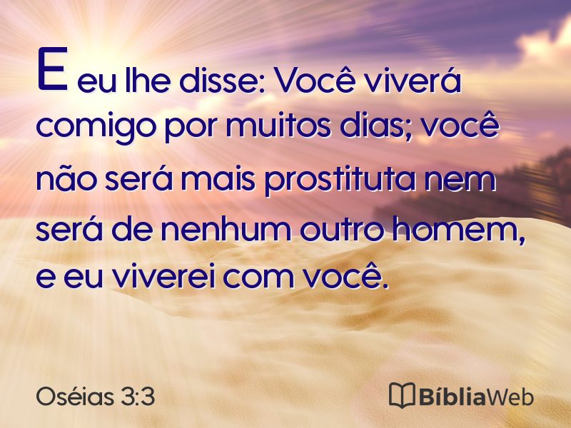 Oséias 3:3 em imagem para compartilhar