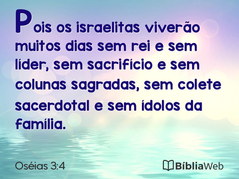 Oséias 3:4 em imagem para compartilhar
