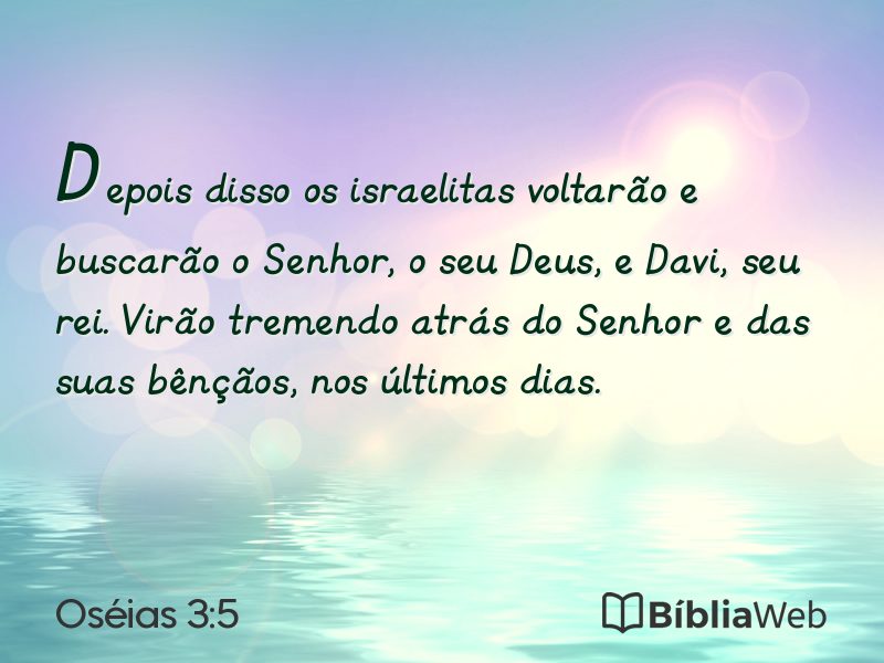 Oséias 3:5 em imagem para compartilhar