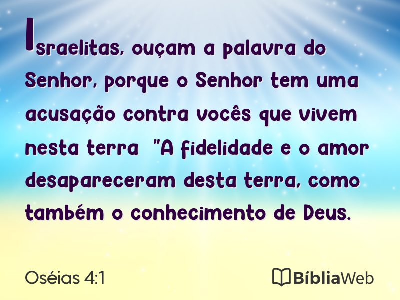 Oséias 4:1 em imagem para compartilhar