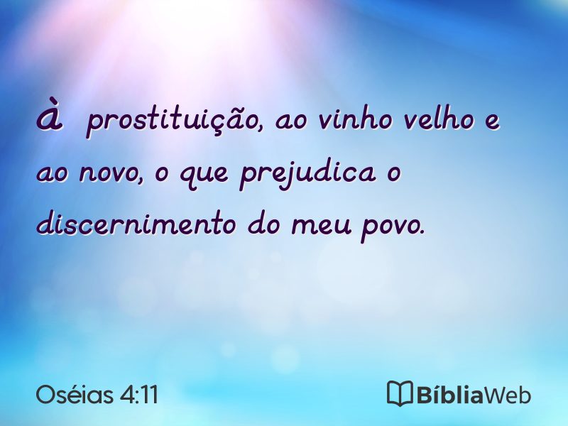 Oséias 4:11 em imagem para compartilhar