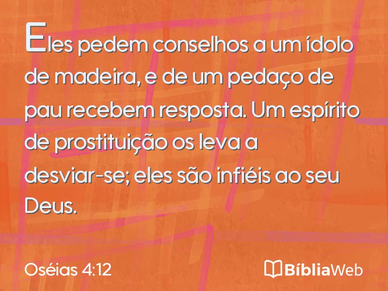 Oséias 4:12 em imagem para compartilhar