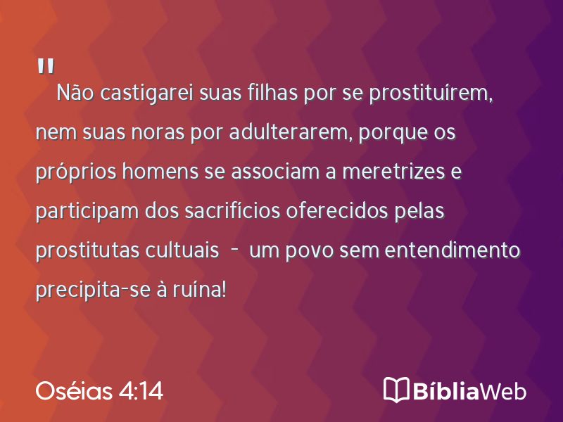 Oséias 4:14 em imagem para compartilhar