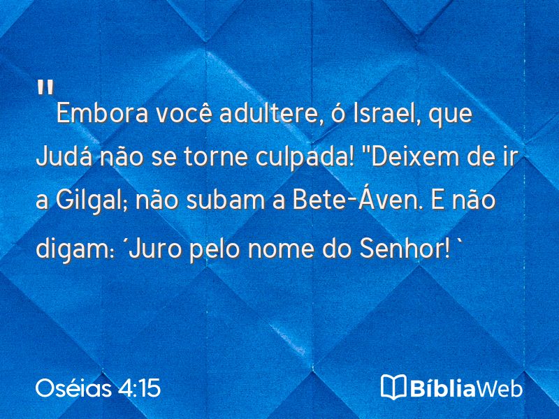 Oséias 4:15 em imagem para compartilhar