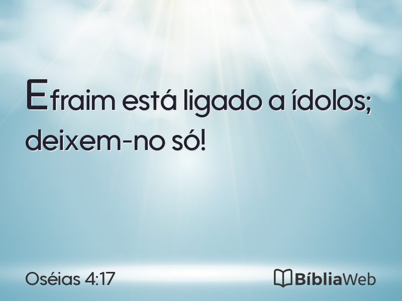 Oséias 4:17 em imagem para compartilhar