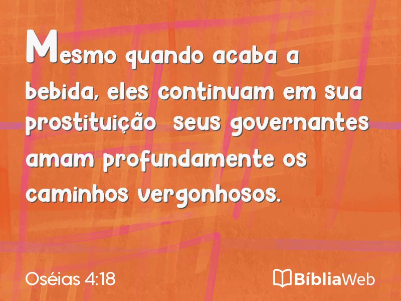 Oséias 4:18 em imagem para compartilhar
