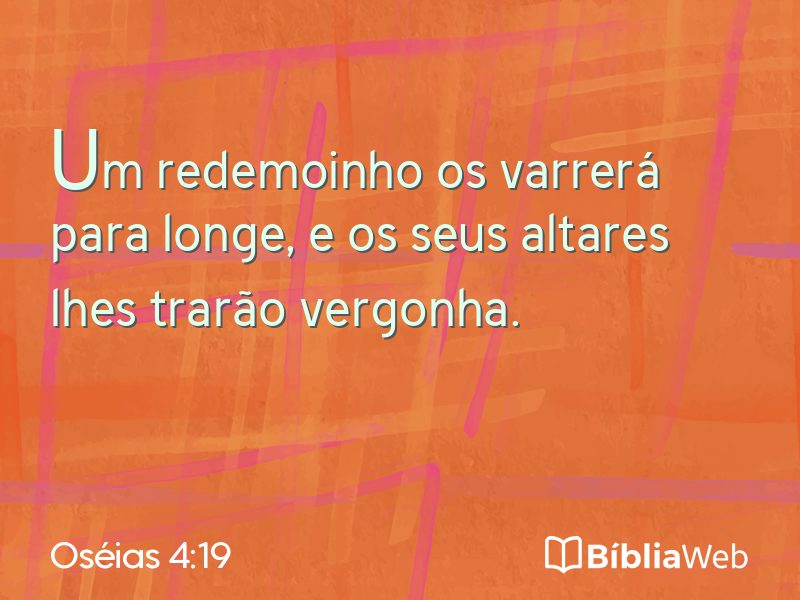 Oséias 4:19 em imagem para compartilhar