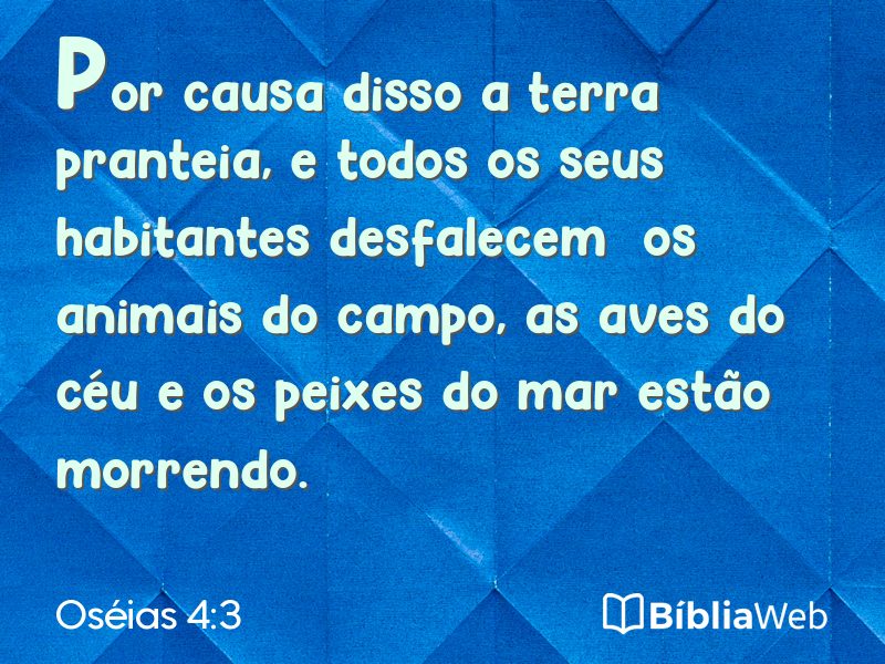 Oséias 4:3 em imagem para compartilhar