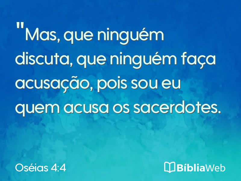 Oséias 4:4 em imagem para compartilhar