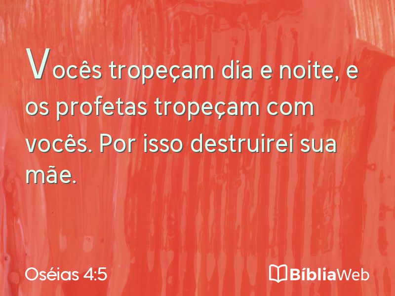 Oséias 4:5 em imagem para compartilhar