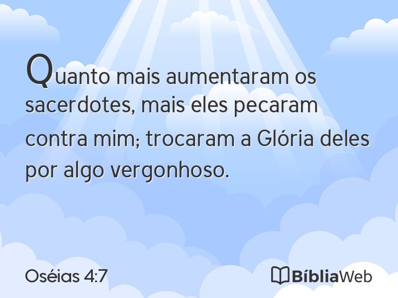 Oséias 4:7 em imagem para compartilhar