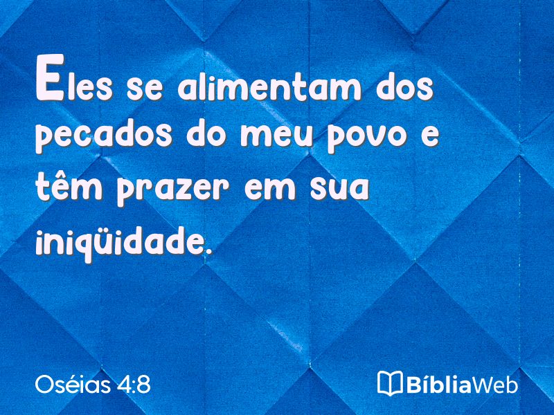 Oséias 4:8 em imagem para compartilhar