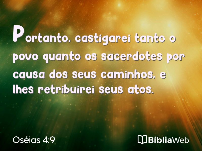 Oséias 4:9 em imagem para compartilhar