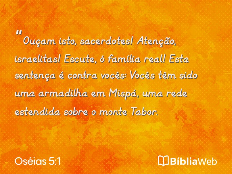 Oséias 5:1 em imagem para compartilhar