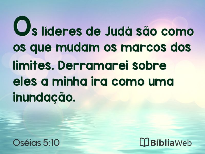 Oséias 5:10 em imagem para compartilhar