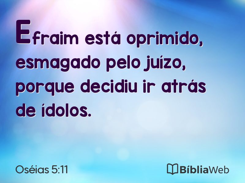 Oséias 5:11 em imagem para compartilhar