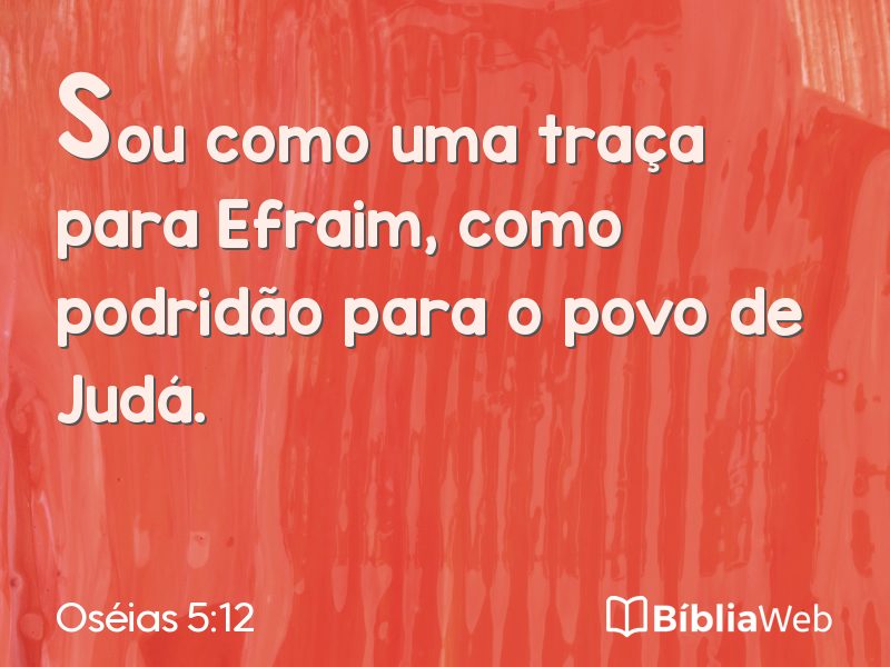 Oséias 5:12 em imagem para compartilhar