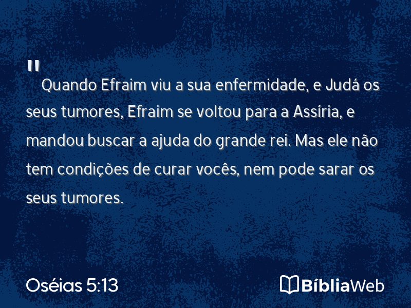 Oséias 5:13 em imagem para compartilhar