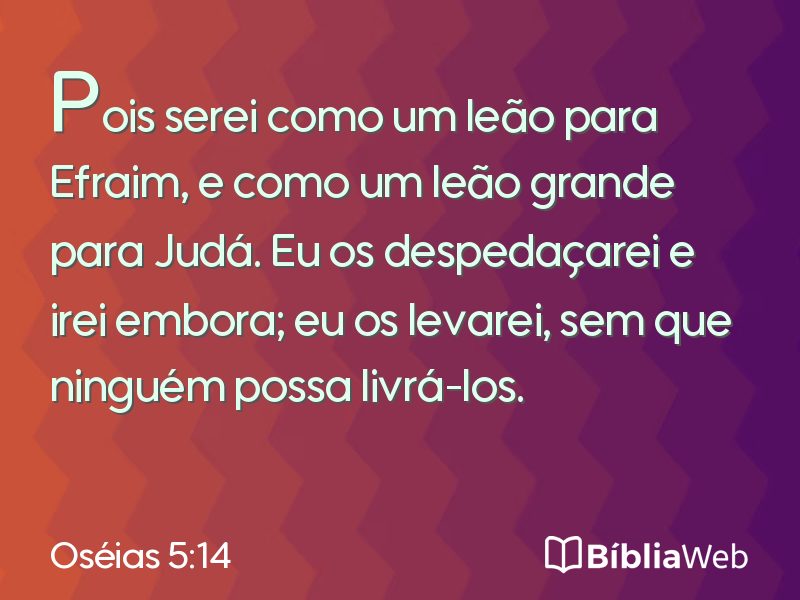 Oséias 5:14 em imagem para compartilhar