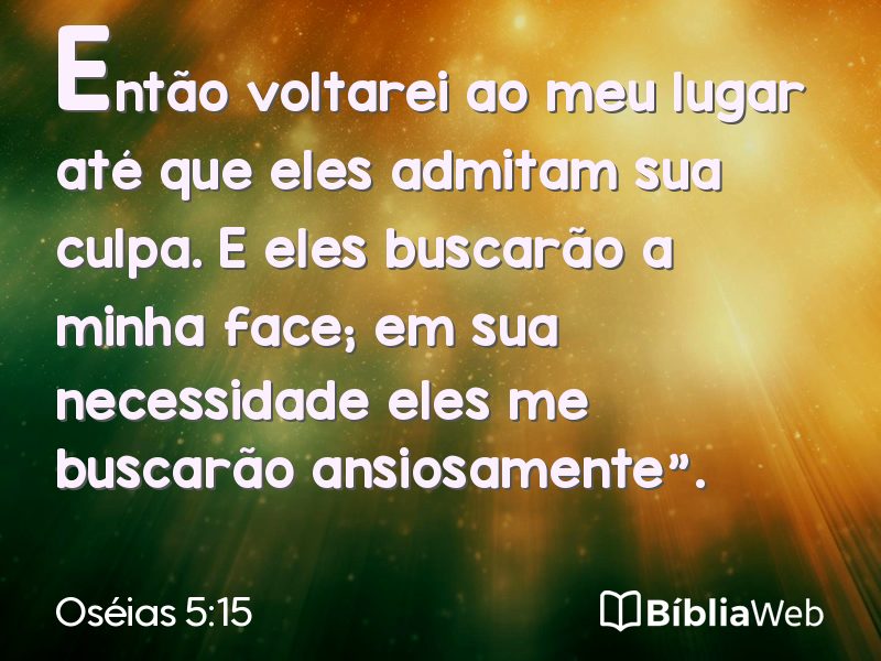 Oséias 5:15 em imagem para compartilhar