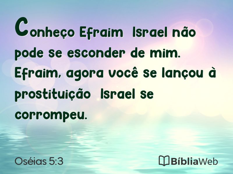 Oséias 5:3 em imagem para compartilhar