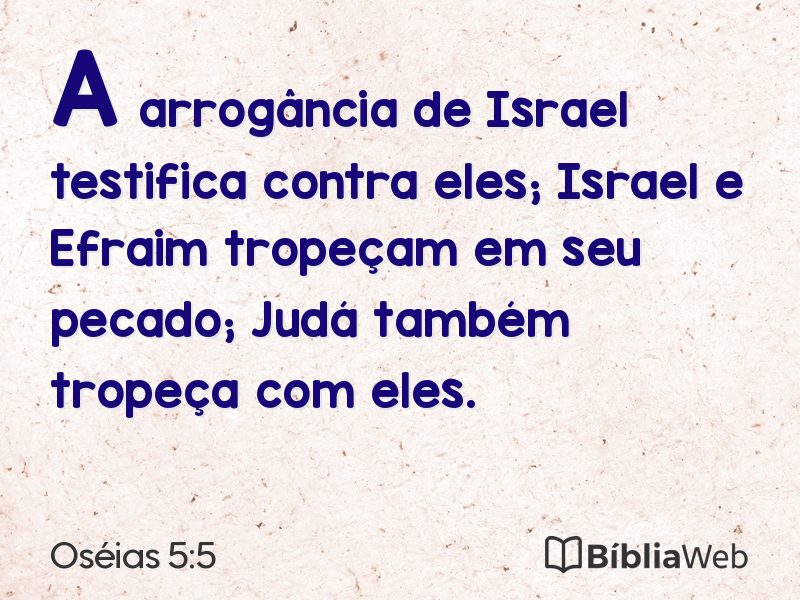 Oséias 5:5 em imagem para compartilhar
