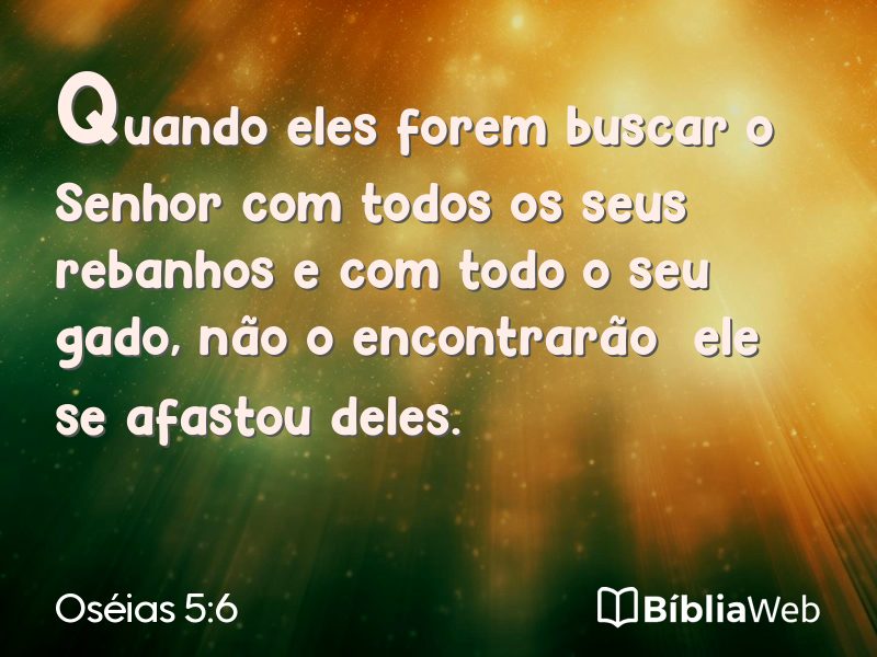 Oséias 5:6 em imagem para compartilhar