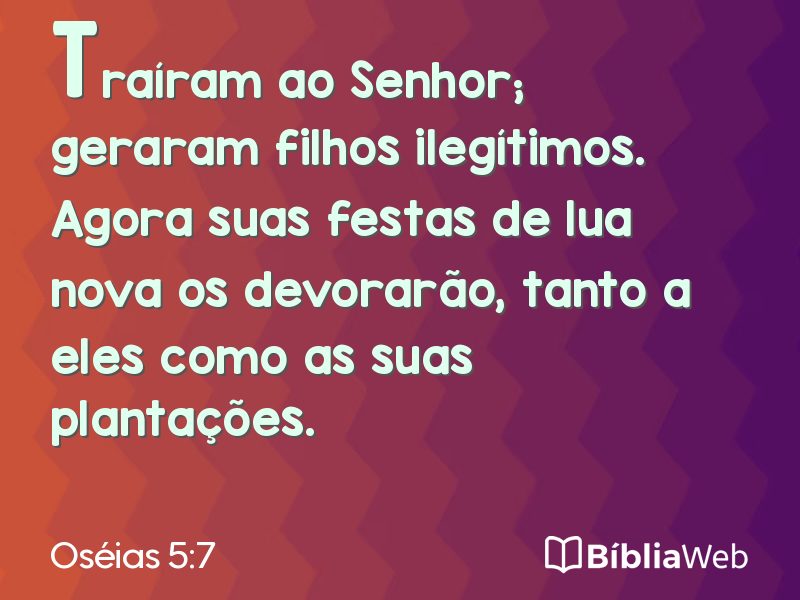 Oséias 5:7 em imagem para compartilhar
