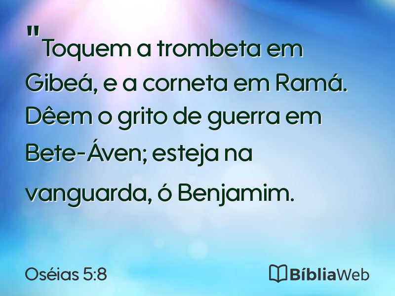 Oséias 5:8 em imagem para compartilhar