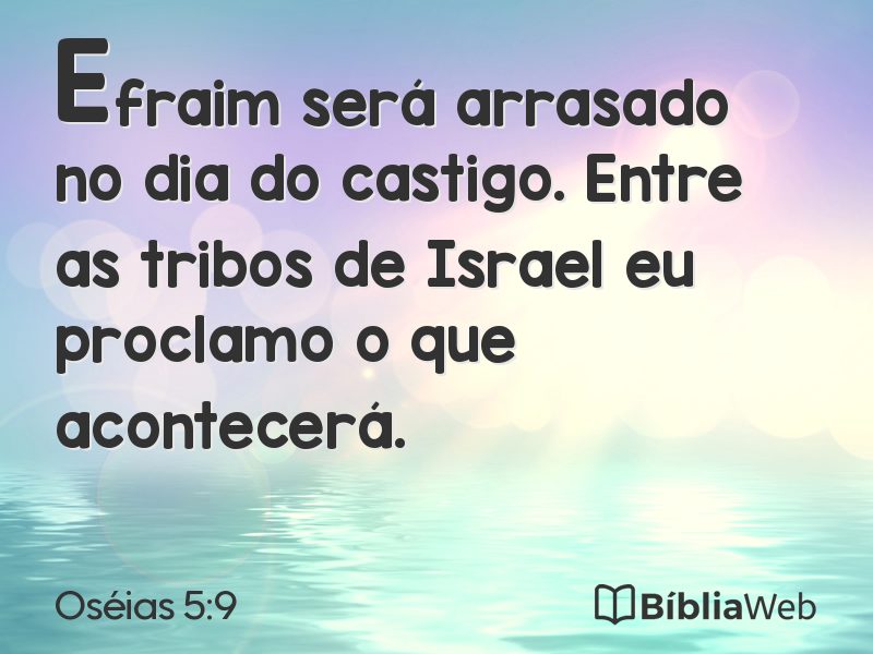 Oséias 5:9 em imagem para compartilhar