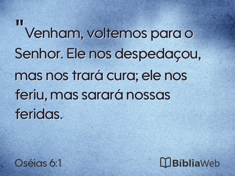 Oséias 6:1 em imagem para compartilhar