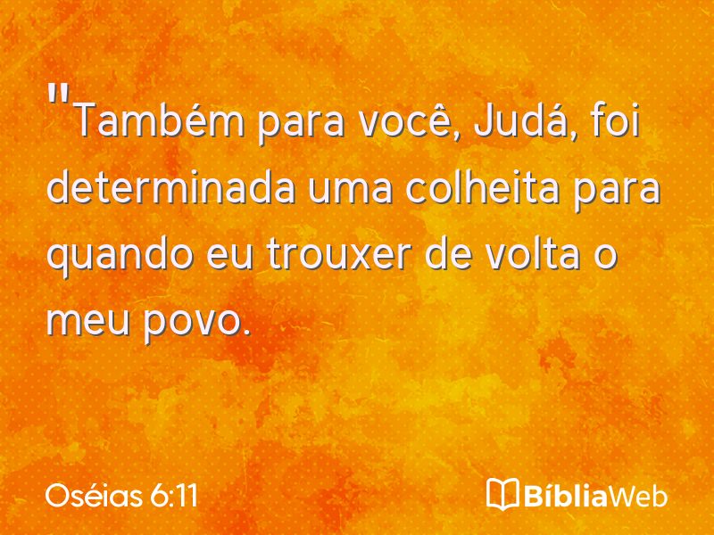 Oséias 6:11 em imagem para compartilhar