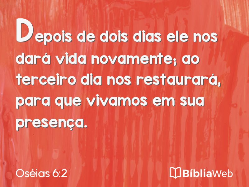 Oséias 6:2 em imagem para compartilhar